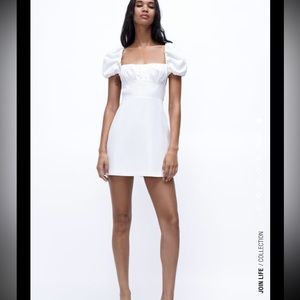 Zara linen blend dress in size XS